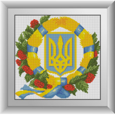 30113 Герб України 4. Dream Art. Набір алмазної мозаїки (квадратні, повна)
