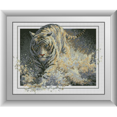 30123 Біла блискавка(тигр). Dream Art. Набір алмазної мозаїки (квадратні, повна)