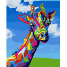 50065 Райдужний жираф. Dream Art. Набір для малювання картини за номерами