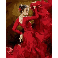TC3916 Фламенко - танець пристрасті. Пан Мольберт. Набір для малювання картини за номерами
