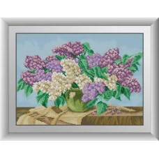 30047 Бузок у вазі. Dream Art. Набір алмазної мозаїки (квадратні, повна)