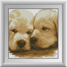 30154 Собачки. Dream Art. Набір алмазної мозаїки (квадратні, повна)