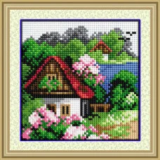 30160 Літній будиночок. Dream Art. Набір алмазної мозаїки (квадратні, повна)