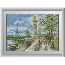 30218 Набережна Парижа. Dream Art. Набір алмазної мозаїки (квадратні, повна)
