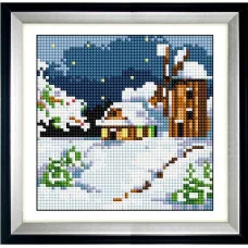 30484 Зимовий млин. Dream Art. Набір алмазної мозаїки (квадратні, повна)