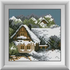 30487 Зимовий будиночок. Dream Art. Набір алмазної мозаїки (квадратні, повна)