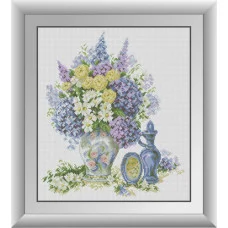 30569 Фіолетовий букет. Dream Art. Набір алмазної мозаїки (квадратні, повна)
