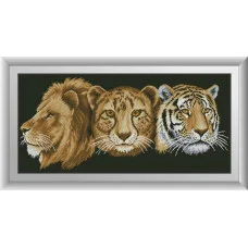 30701 Хижі кішки. Dream Art. Набір алмазної мозаїки (квадратні, повна)