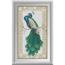 30867 Царський павич. Dream Art. Набір алмазної мозаїки (квадратні, повна)