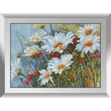 31818 Поле ромашок. Dream Art. Набір алмазної мозаїки (квадратні, повна)