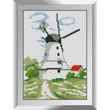 31823 Старий млин 1. Dream Art. Набір алмазної мозаїки (квадратні, повна)