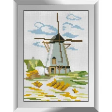 31825 Старий млин 3. Dream Art. Набір алмазної мозаїки (квадратні, повна)
