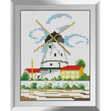 31827 Старий млин 5. Dream Art. Набір алмазної мозаїки (квадратні, повна)