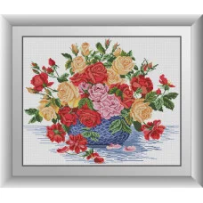 30263 Букет троянд. Dream Art. Набір алмазної мозаїки (квадратні, повна)